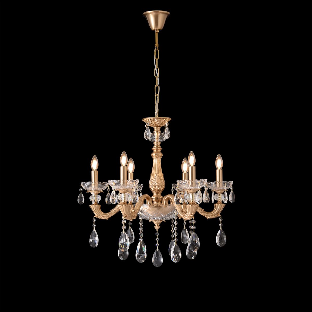 Подвесная люстра Crystal Lux ELIZABETH SP6 BRASS