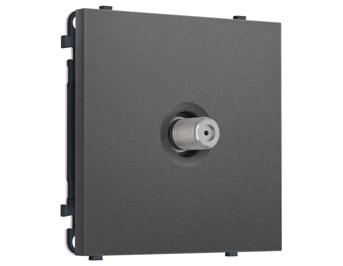 Комплект механизма TV розетки SAT SIGMA Антрацит серый 5-2400MHz 3.5dB QUANT PRO Ambrella Volt MS663050 (SP6630, PR215)