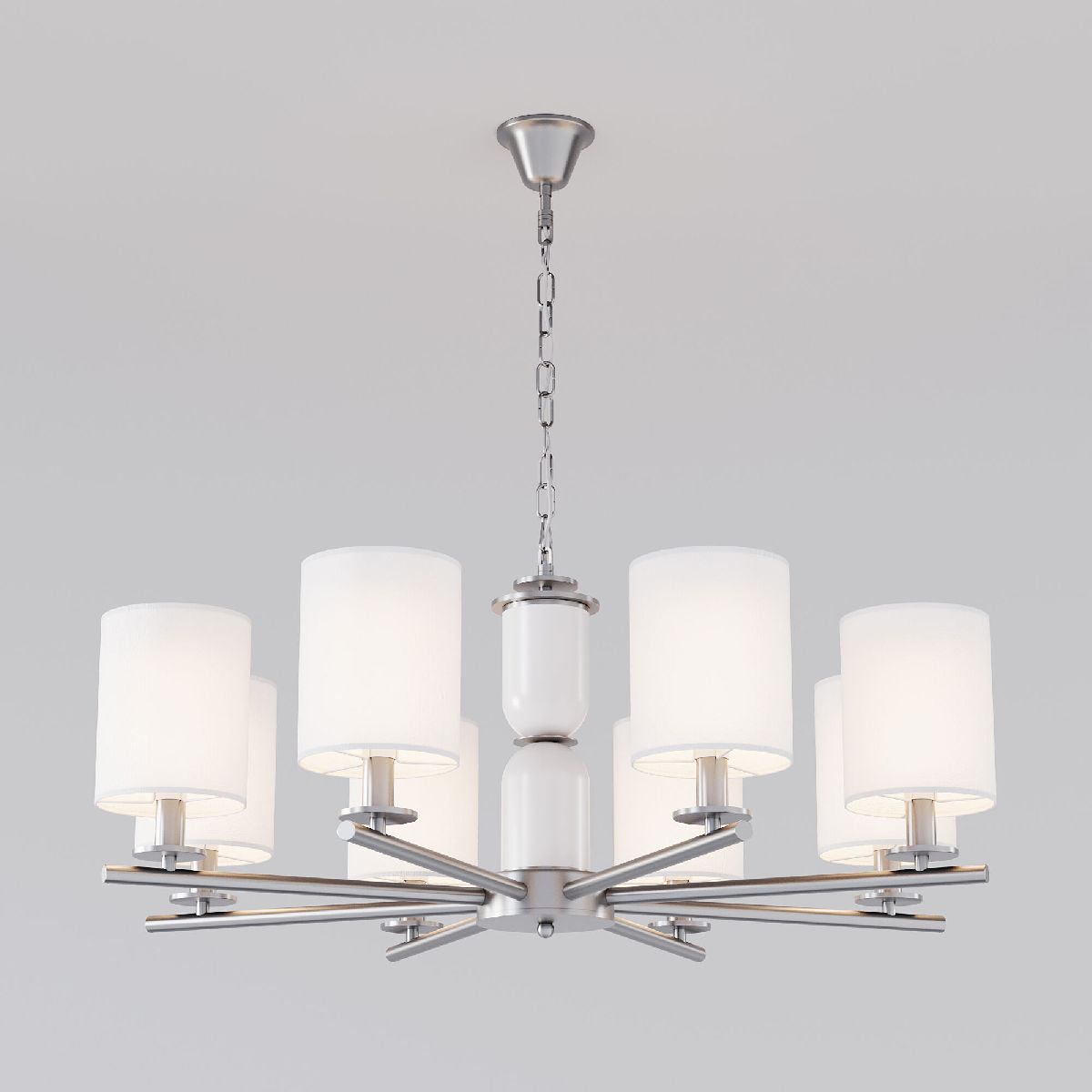 Подвесная люстра Eurosvet Caprera 60146/8 никель Smart a063869