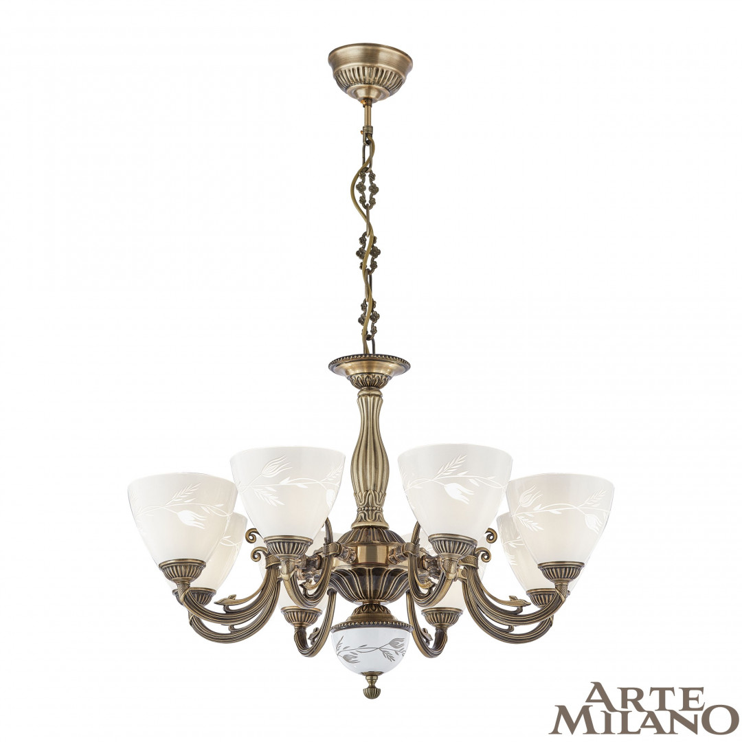 Подвесная люстра Arte Milano 343659/8 AB Подвесная люстра Arte Milano 343659/8 AB