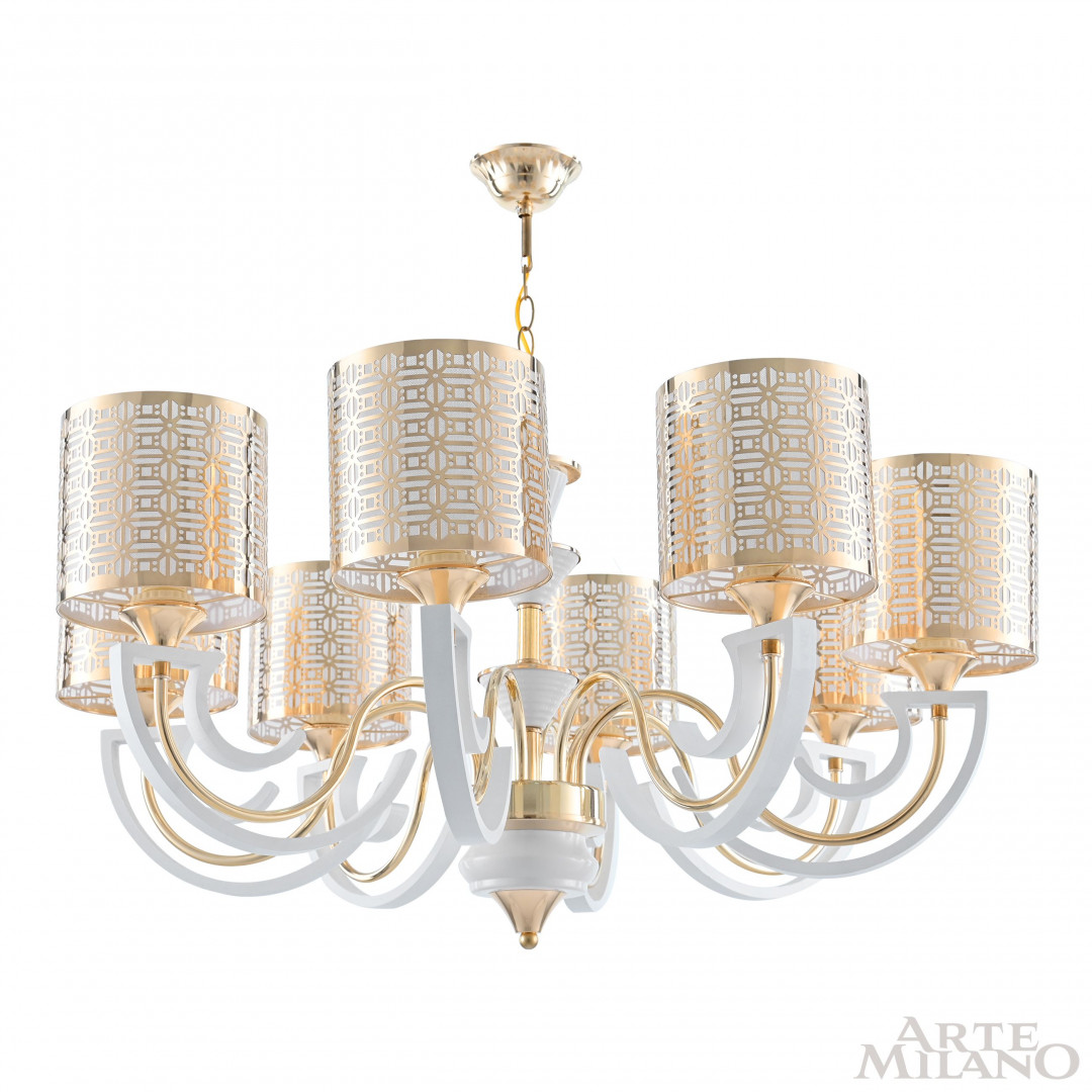 Подвесная люстра Arte Milano Florentia-8857 308857/8 Wh/Gd