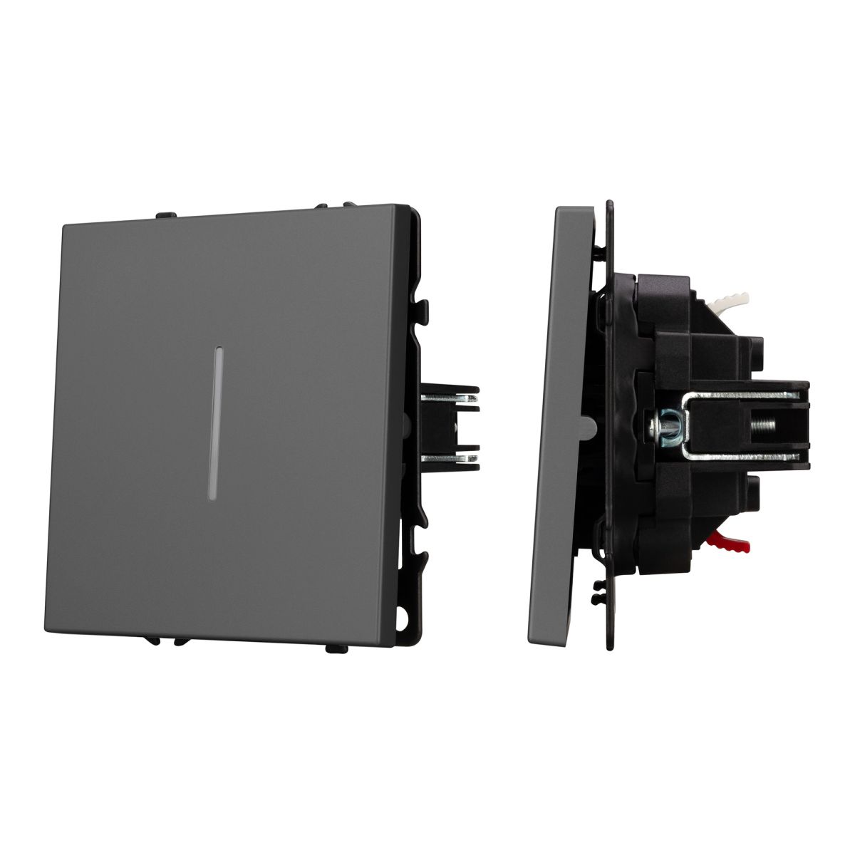 Выключатель 1 кл подсветка софт-тач серый базальт Arlight SWT-MK01-SFPL-L-GR (250V, 10A) 054260(1)