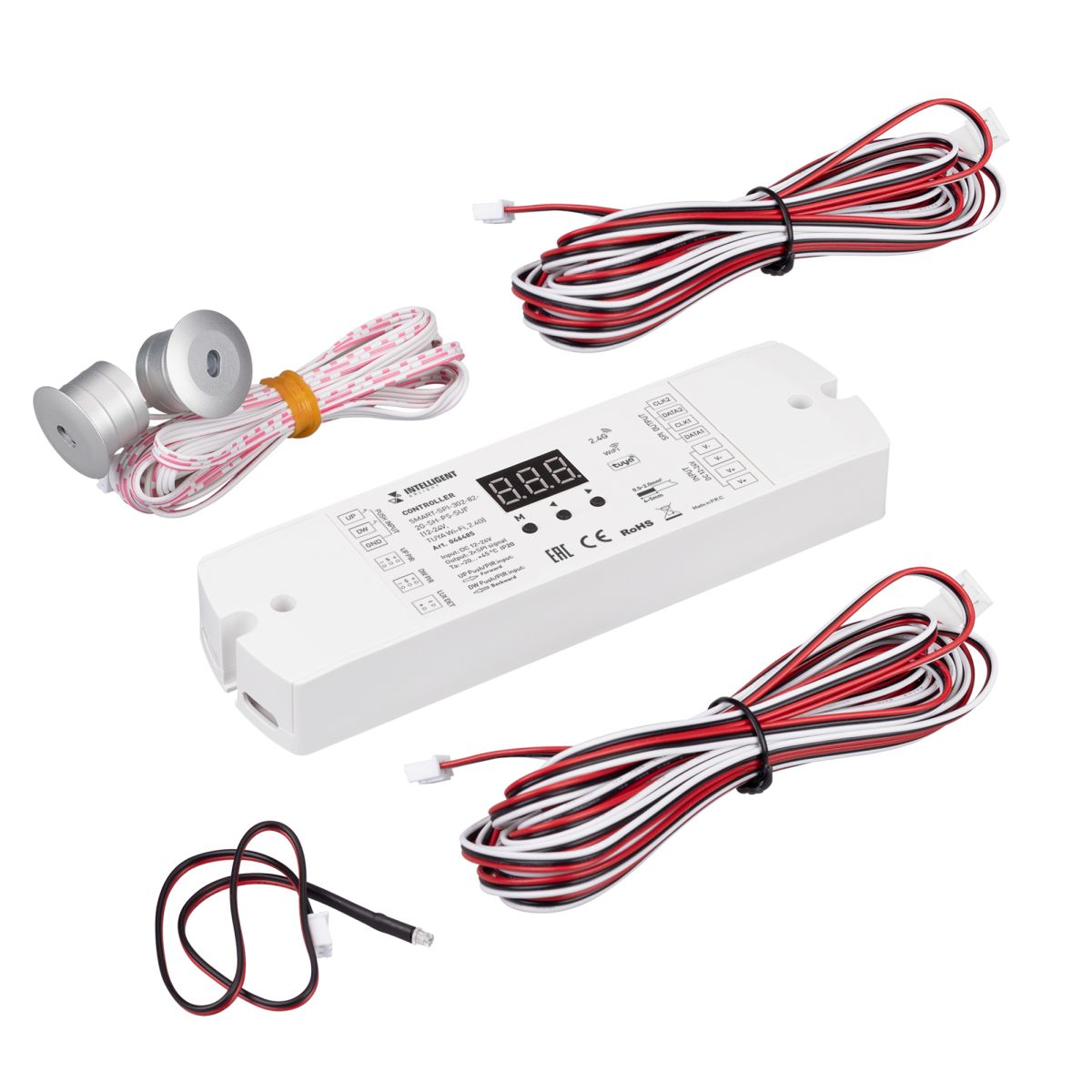 Контроллер лестничный Arlight SMART-SPI-302-82-2G-SH-PS-SUF (12-24V, TUYA Wi-Fi, 2.4G) (IARL, IP20 Пластик) 046485