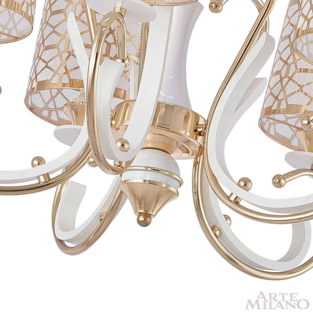 Подвесная люстра Arte Milano Florentia-1237 301237/5 Wh/Gd