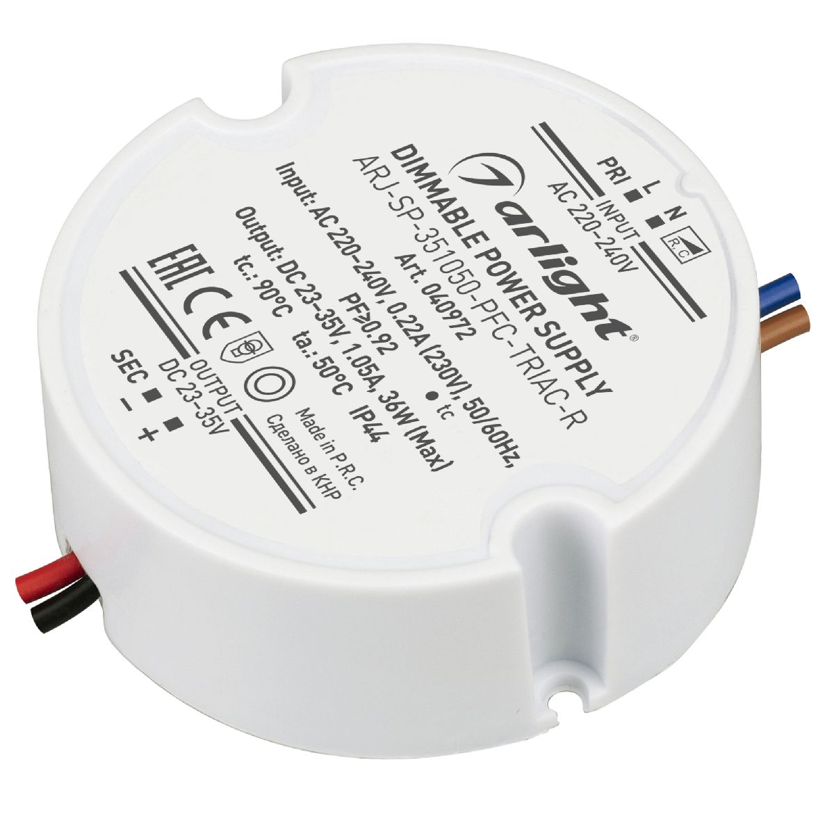 Блок питания Arlight ARJ-SP-351050-PFC-TRIAC-R (36W, 23-35V, 1050mA) 040972 Блок питания Arlight ARJ-SP-351050-PFC-TRIAC-R (36W, 23-35V, 1050mA) 040972