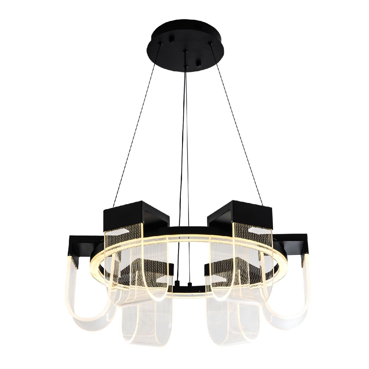 Подвесная люстра LED4U L7707-600 BK Подвесная люстра LED4U L7707-600 BK