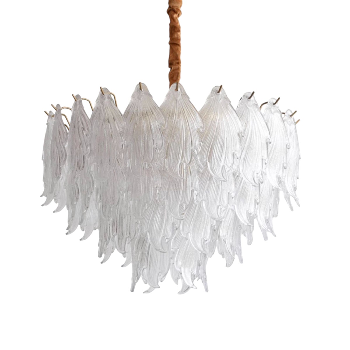 Подвесная люстра Delight Collection Crystal leaf 6489P/D800 gold/clear