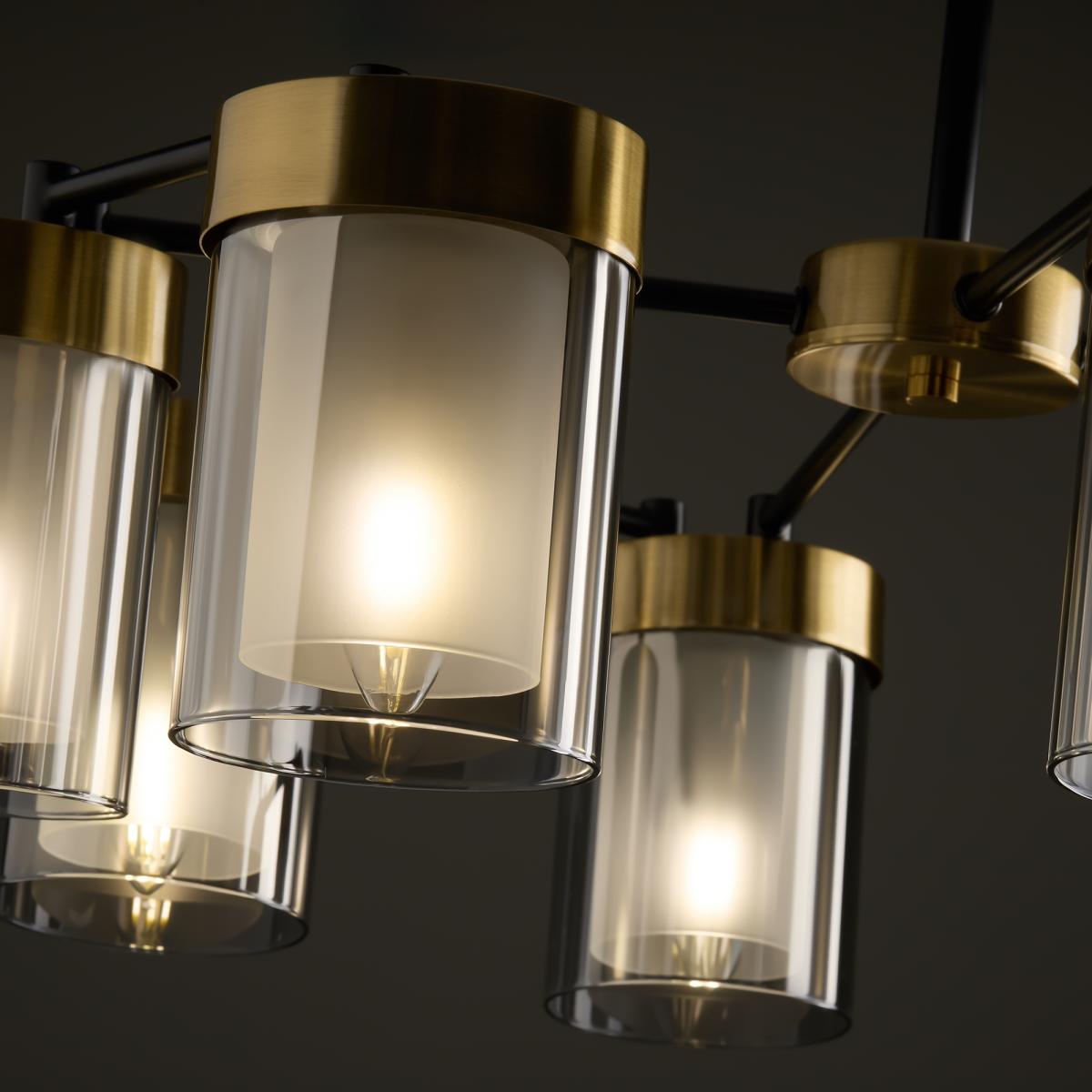 Люстра на штанге Freya Lora FR5432PL-08BBS