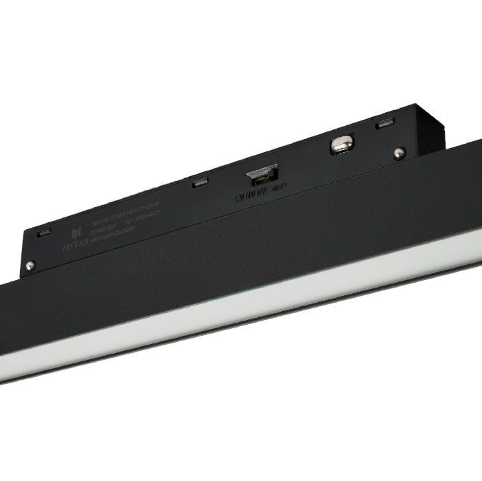 Трековый магнитный светильник MyFar Флоу MT0230-12W3CCT-CSM-B