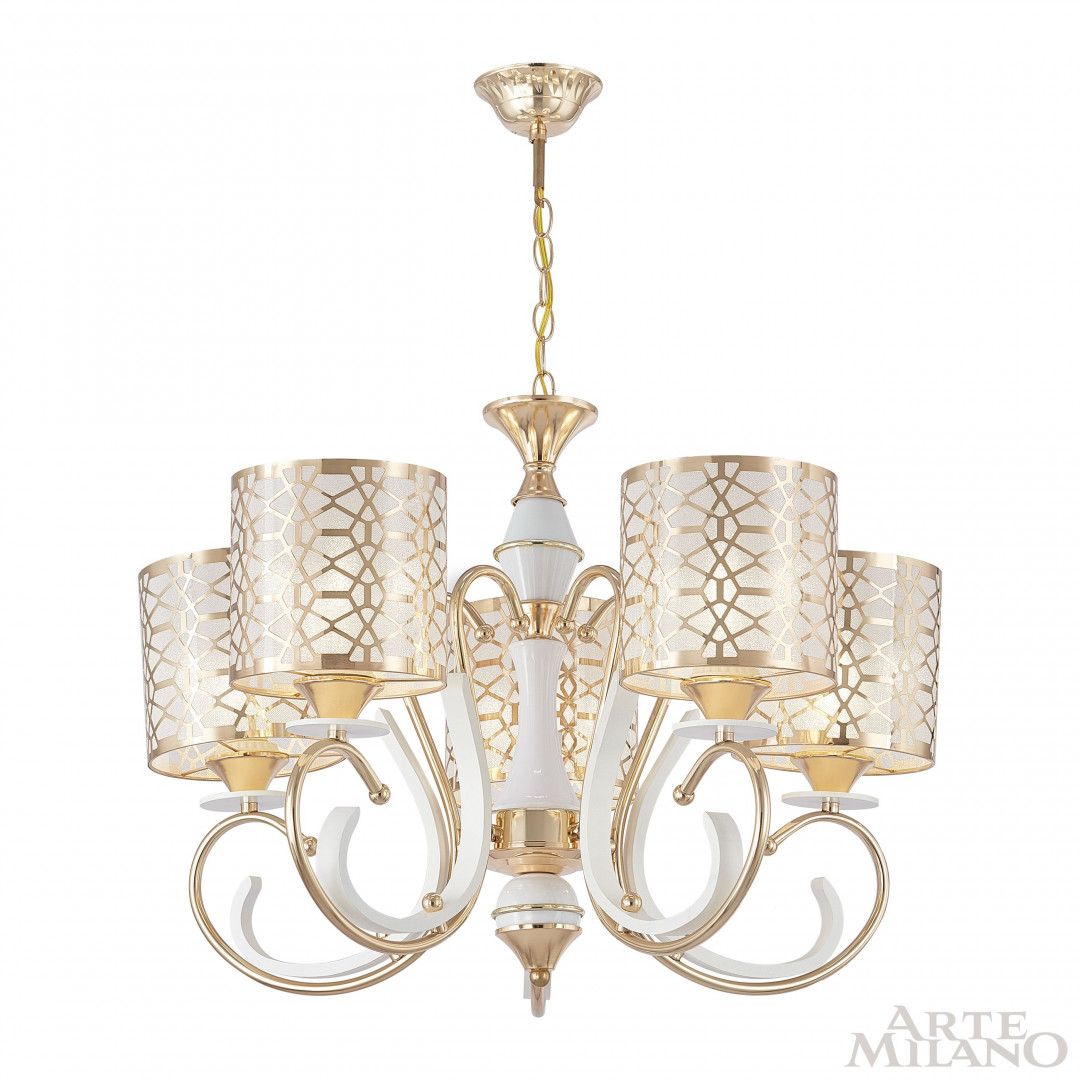 Подвесная люстра Arte Milano Florentia-1237 301237/5 Wh/Gd