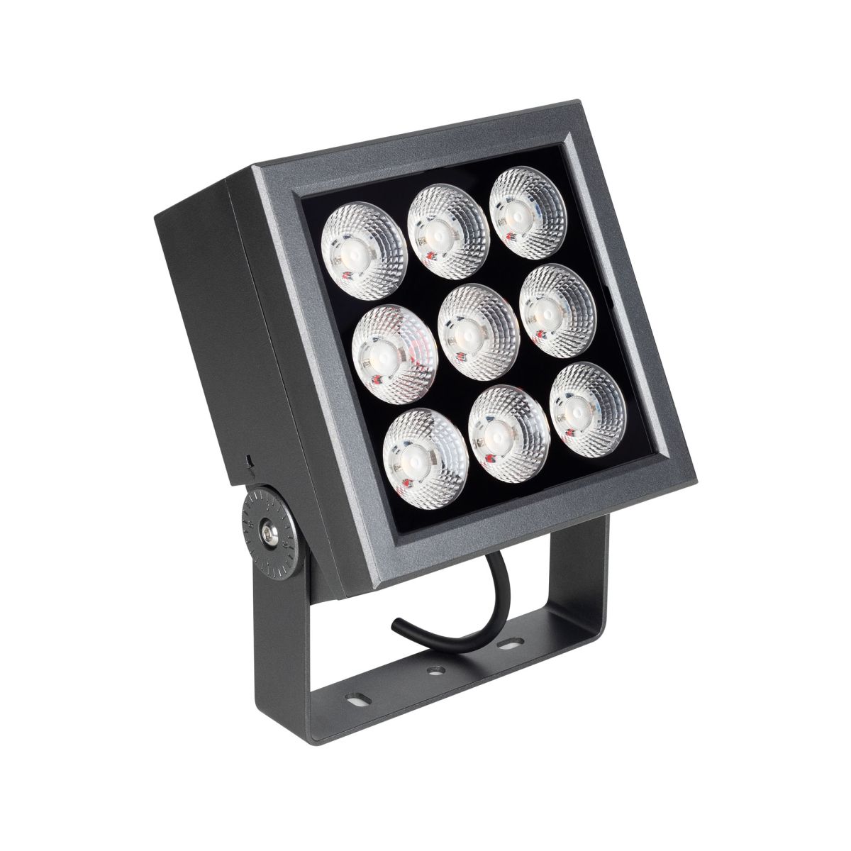 Прожектор Arlight KT-BLOCK-S185x185-36W RGBW-Day (Графит, 60 deg, 24V, DMX512) (IP66 Металл) 066390