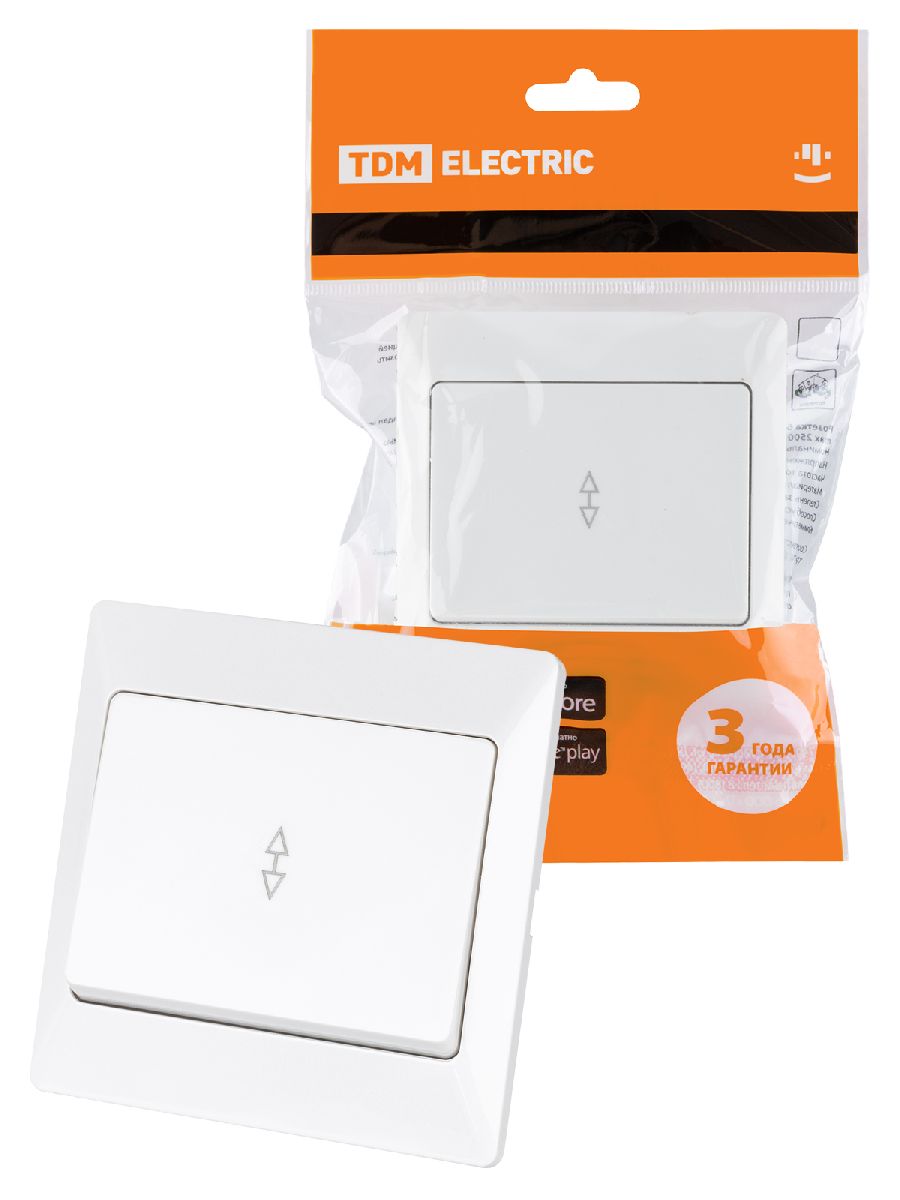 Выключатель одноклавишный на 2 направления Ильмень TDM Electric SQ1823-0005