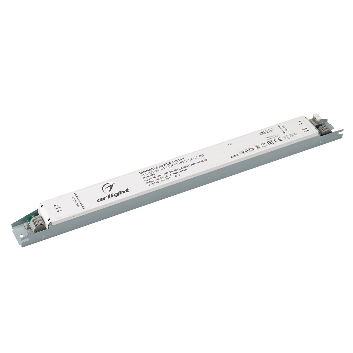 Блок питания Arlight ARV-LG-24100-LINEAR-PFC-DALI2-PD (24V, 4.2A, 100W) (IP20 Металл) 049481 Блок питания Arlight ARV-LG-24100-LINEAR-PFC-DALI2-PD (24V, 4.2A, 100W) (IP20 Металл) 049481