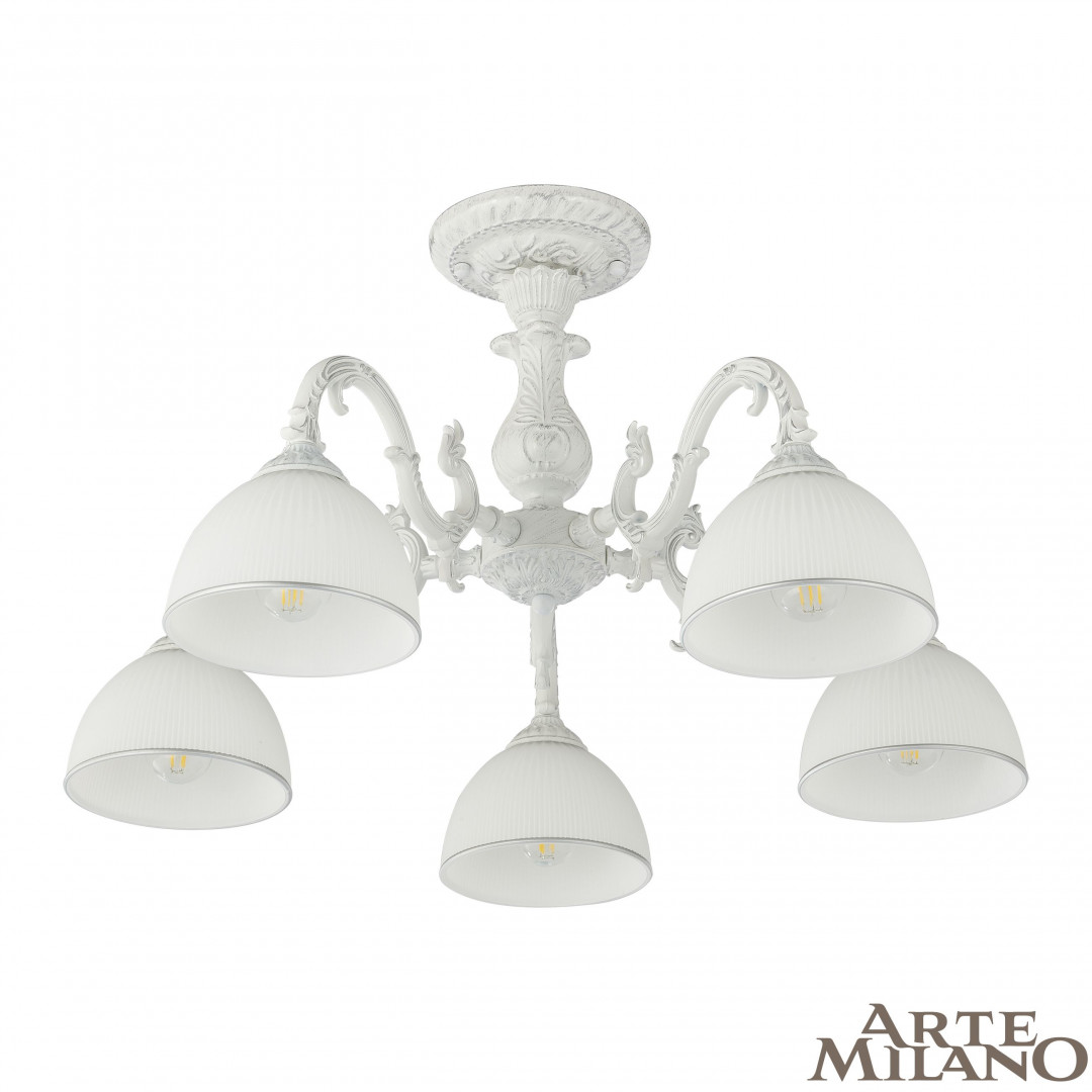 Потолочная люстра Arte Milano 346410/5 WT+SL Потолочная люстра Arte Milano 346410/5 WT+SL