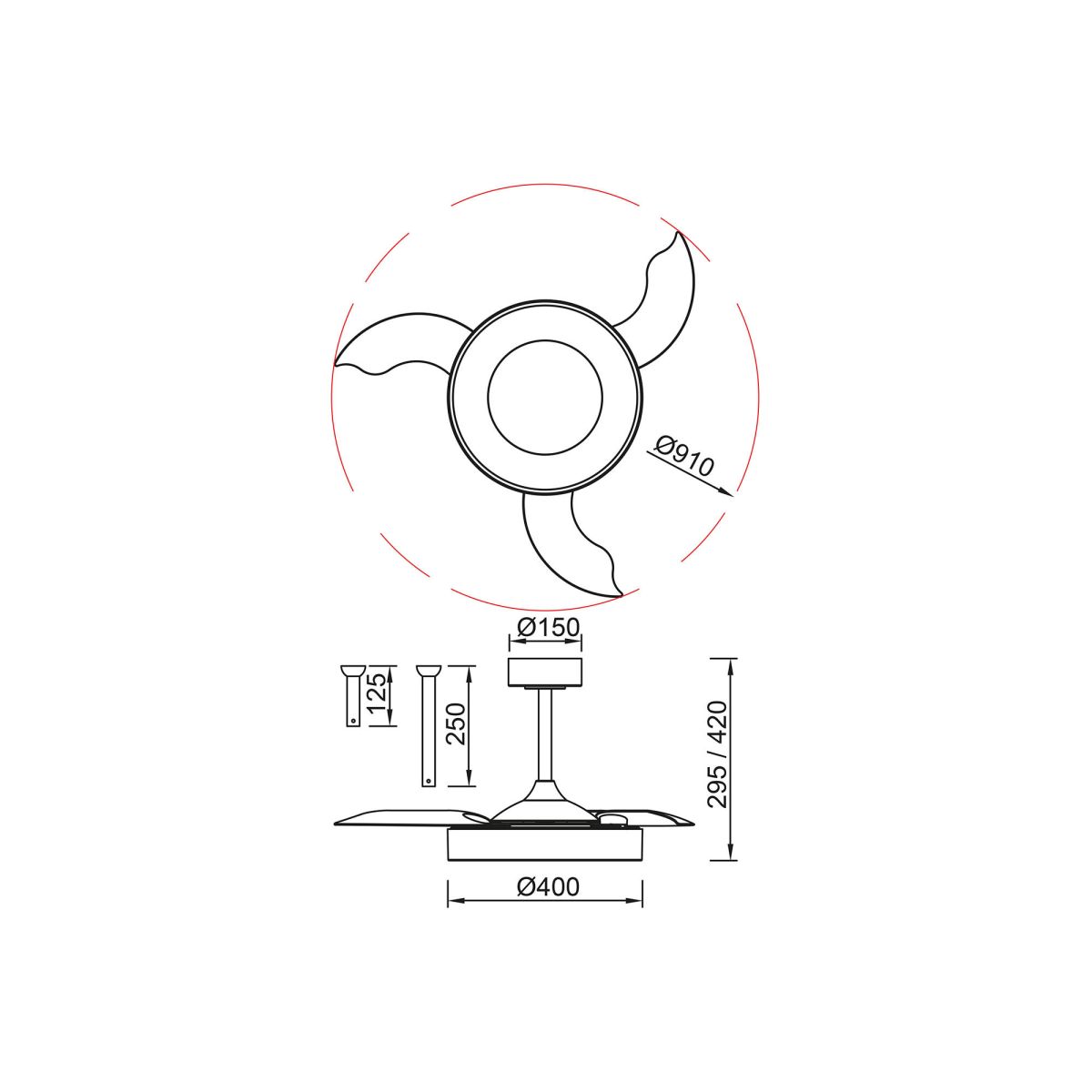 Люстра-вентилятор Mantra Niseko Fan 9013