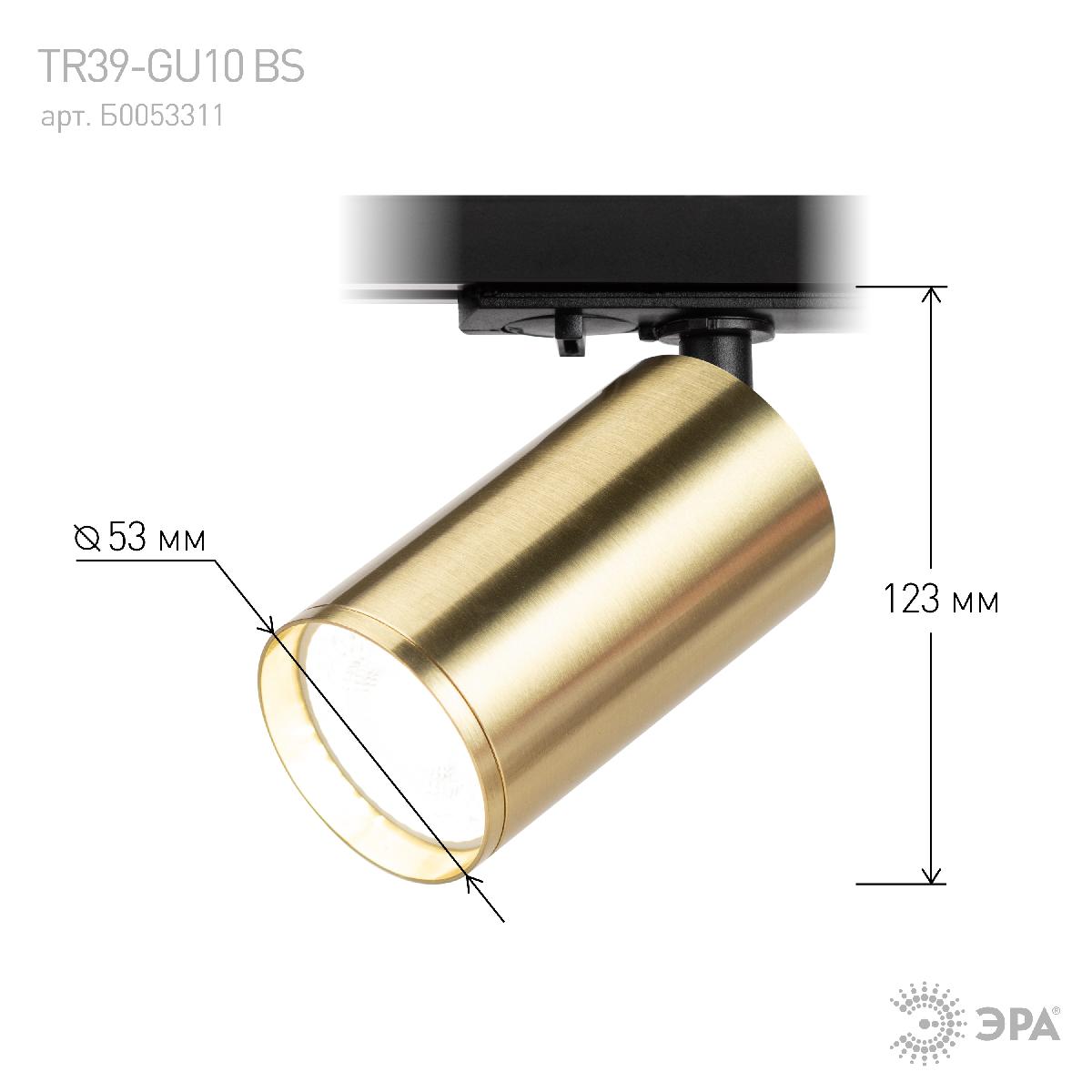 Трековый светильник Эра TR39-GU10 BS Б0053311
