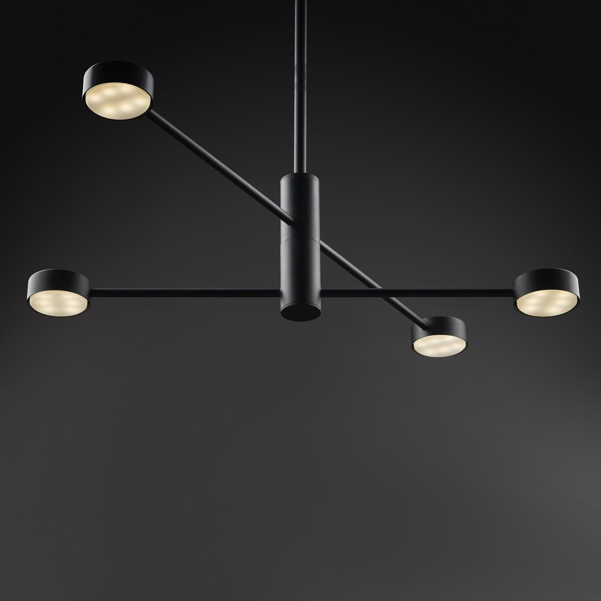 Люстра на штанге Freya Tactic FR5363CL-04B