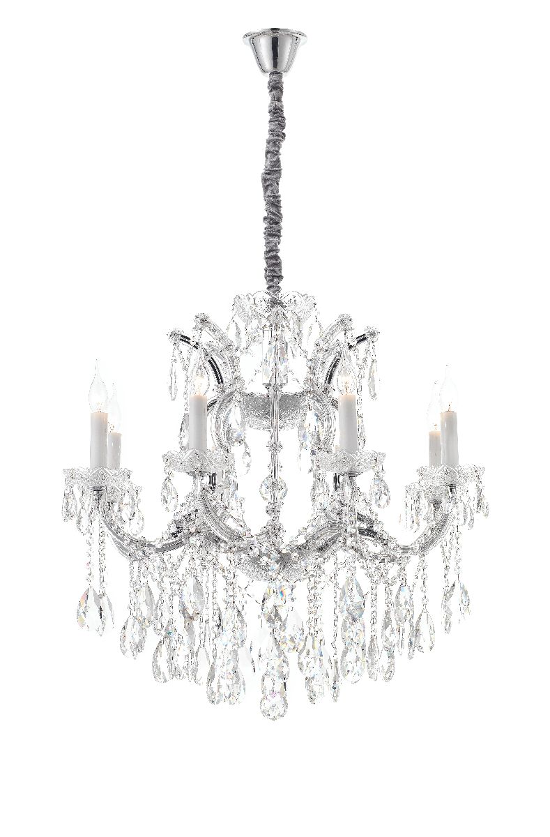 Подвесная люстра iLamp Diamond 6071-8 CR+CL Подвесная люстра iLamp Diamond 6071-8 CR+CL