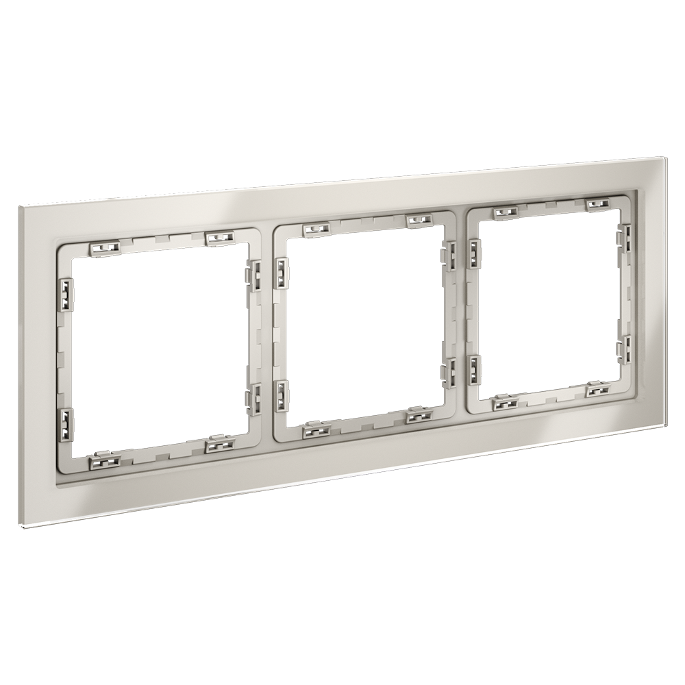 Рамка на 3 поста Voltum S70 VLS110303 (кашемир, стекло)