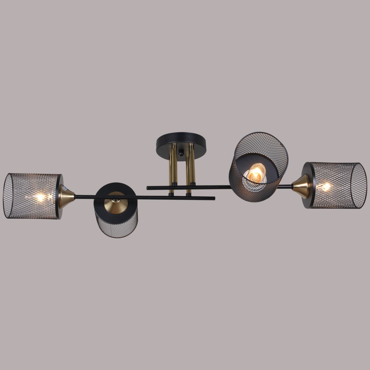 Потолочная люстра Reluce 38460-0.3-04 BK+COPPER