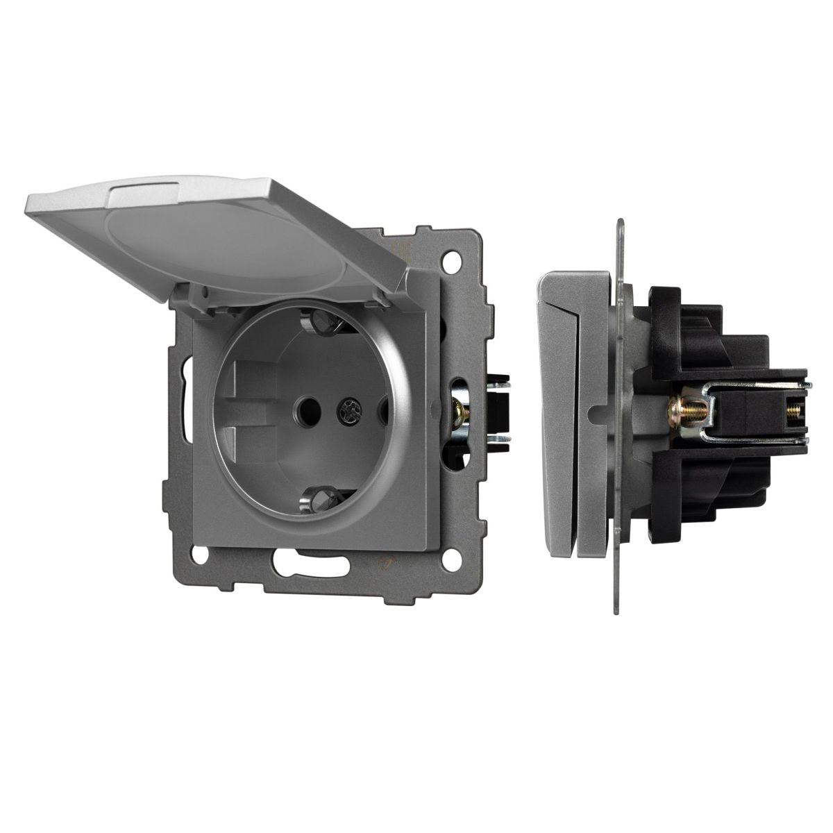 Механизм розетки влагозащищённый Arlight SCT-MCP-PL-GR-V (250V, 16A) 049836