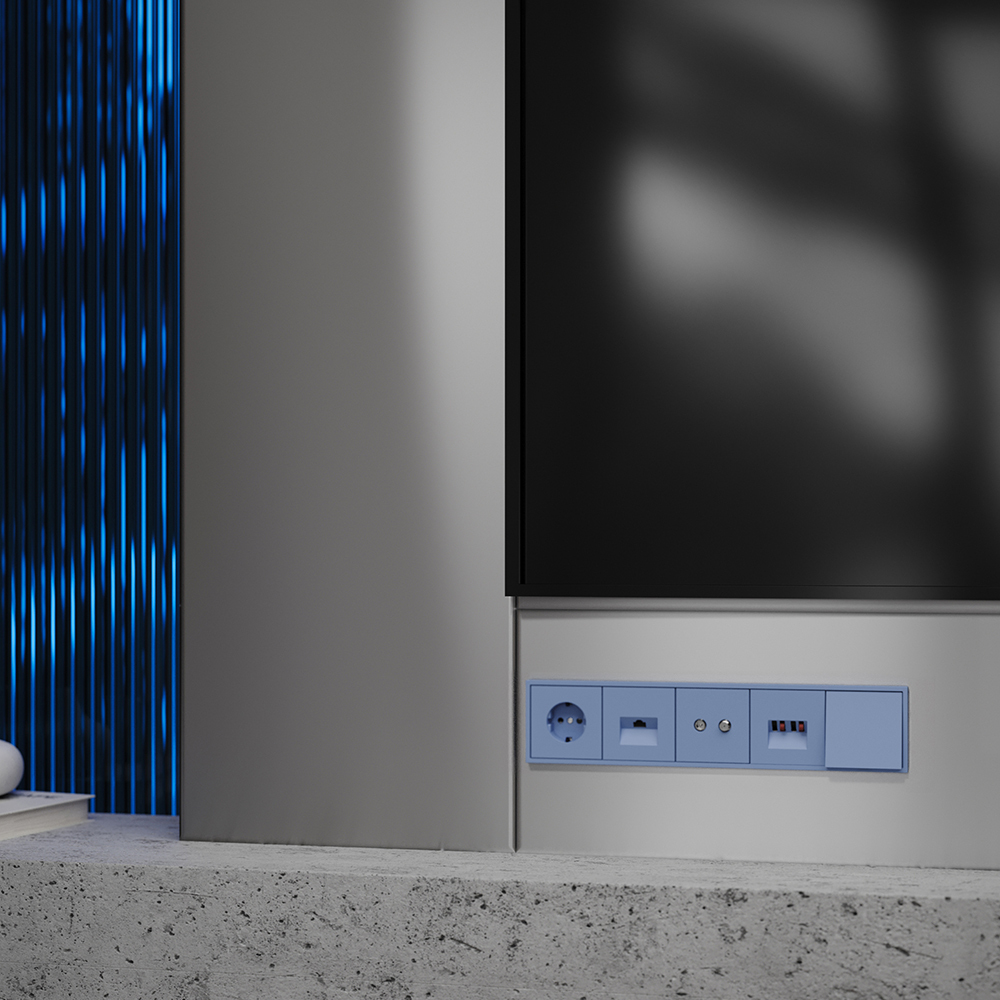 Вывод кабеля Voltum S70, (деним) VLS080215