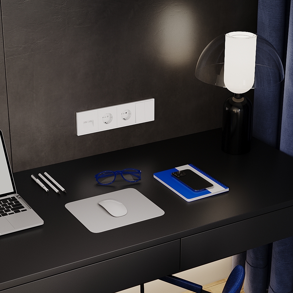 Выключатель двухклавишный Voltum S70 VLS020102 (белый матовый)