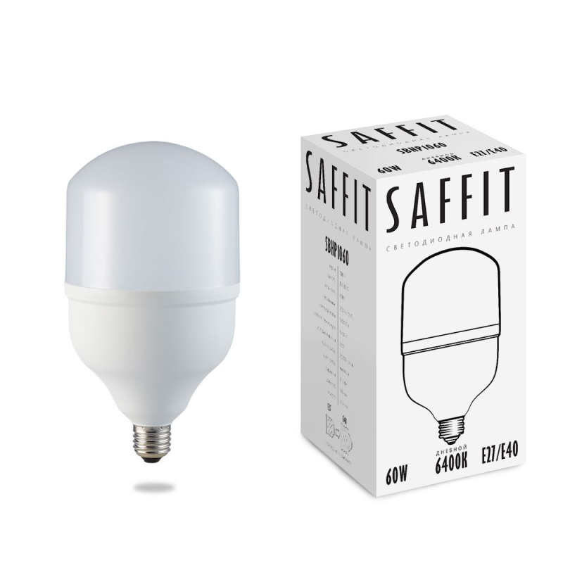 Лампа светодиодная Saffit SBHP1060 E27-E40 60W 6400K 55097 Лампа светодиодная Saffit SBHP1060 E27-E40 60W 6400K 55097