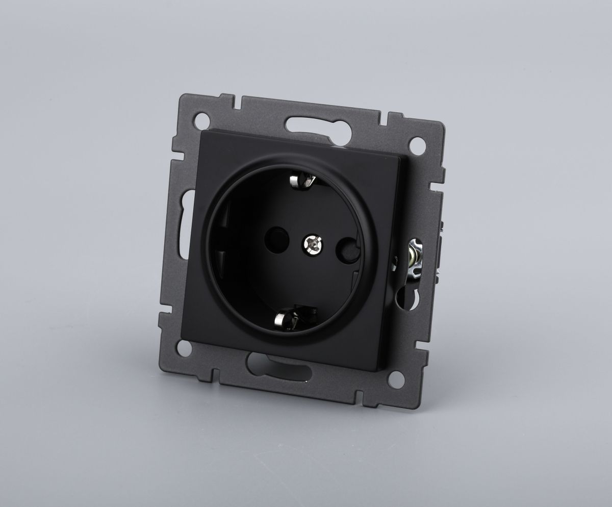 Механизм электрической розетки Arlight SCT-MEU1-PL-BK-V (250V, 16A) 049815