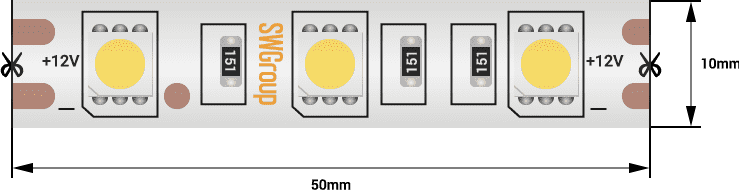 Светодиодная лента SWG SWG560-12-14.4-WW-68-M 009269 Светодиодная лента SWG SWG560-12-14.4-WW-68-M 009269