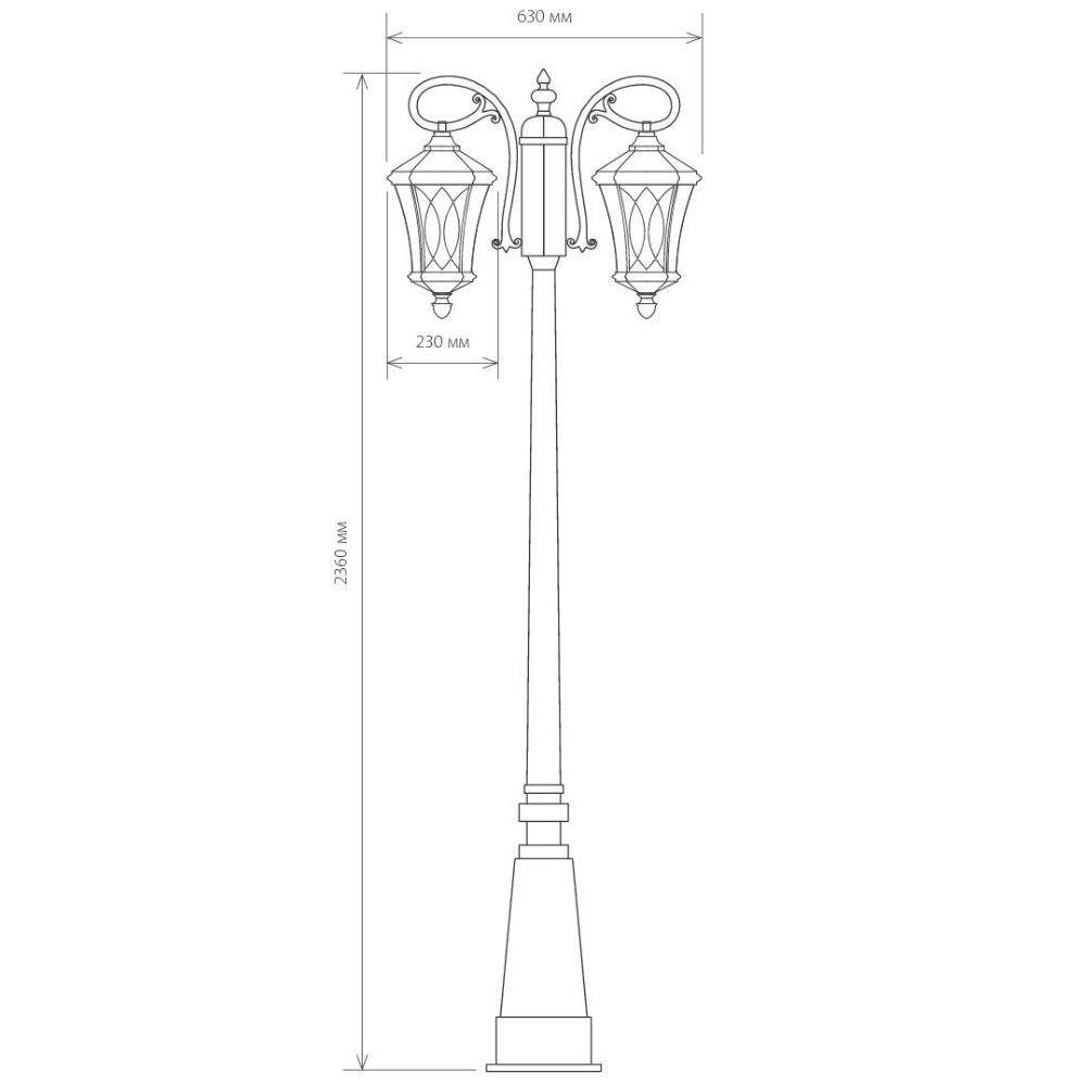 Садово-парковый светильник Elektrostandard Virgo F/2 капучино 4690389064876