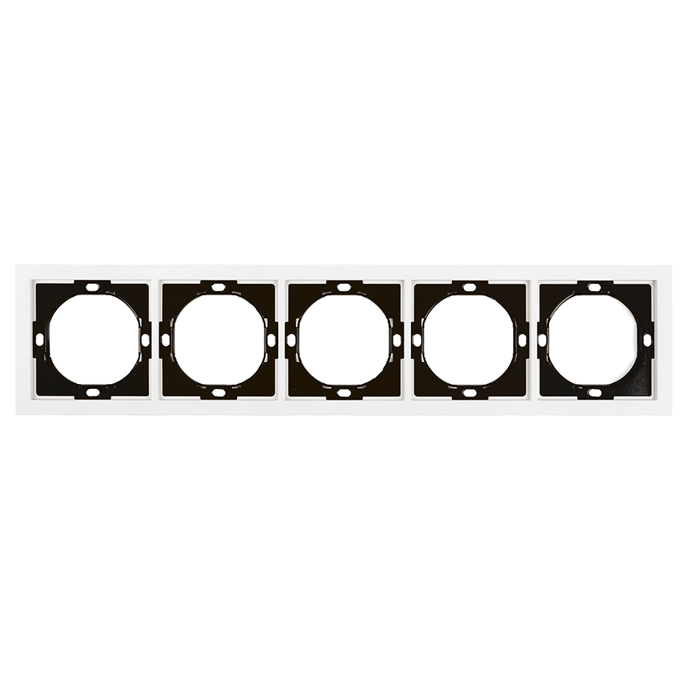 Рамка 5-местная Stekker Мия PFR00-3005-01 белая магнолия 50460