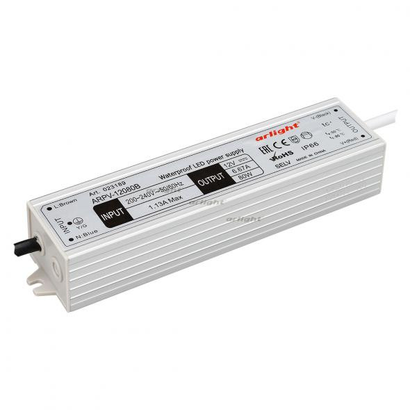 Блок питания Arlight ARPV-12080-B (12V, 6.7A, 80W) 023189 Блок питания Arlight ARPV-12080-B (12V, 6.7A, 80W) 023189