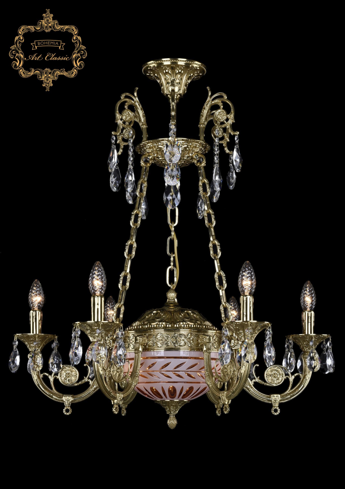 Подвесная люстра Art Classic 31.44.6.KR175SP.250IT.G.Sp.Amber.White.1D