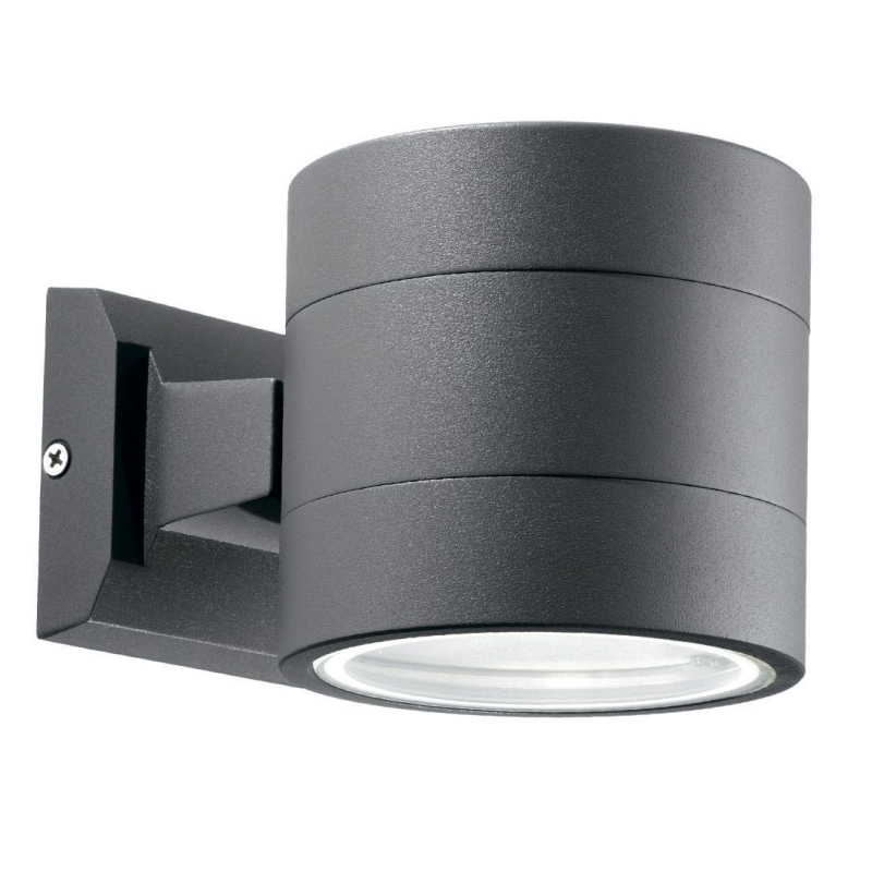 Уличный настенный светильник Ideal Lux Snif Round AP1 Antracite 061467 Уличный настенный светильник Ideal Lux Snif Round AP1 Antracite 061467