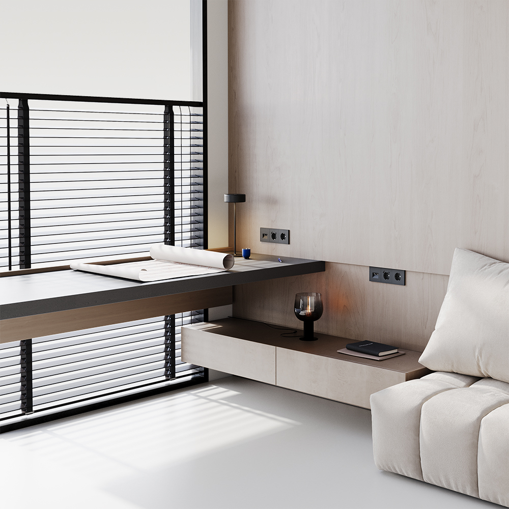 Рамка на 3 поста Voltum S70 VLS100308 (черный матовый)