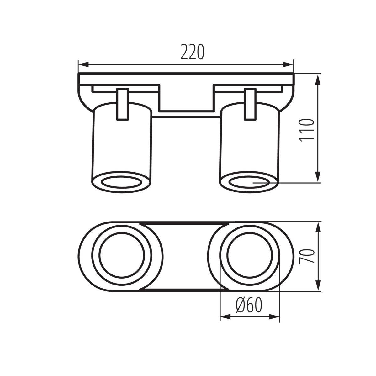 Накладной спот Kanlux Laurin 38961