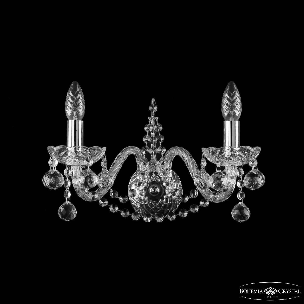 Бра Bohemia Ivele Crystal 1411B/2/160 Ni Balls Бра Bohemia Ivele Crystal 1411B/2/160 Ni Balls