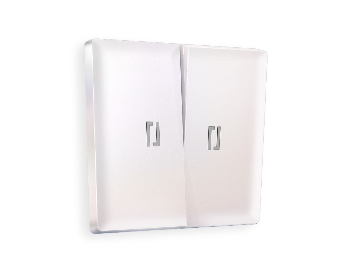 Лицевая панель для выключателя двухклавишного с подсветкой Ambrella Volt Alfa AP2040