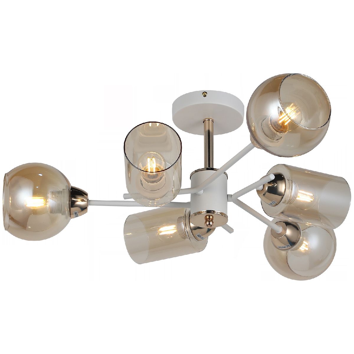 Люстра на штанге Illumico IL8243-6COU-79 WH GD Люстра на штанге Illumico IL8243-6COU-79 WH GD