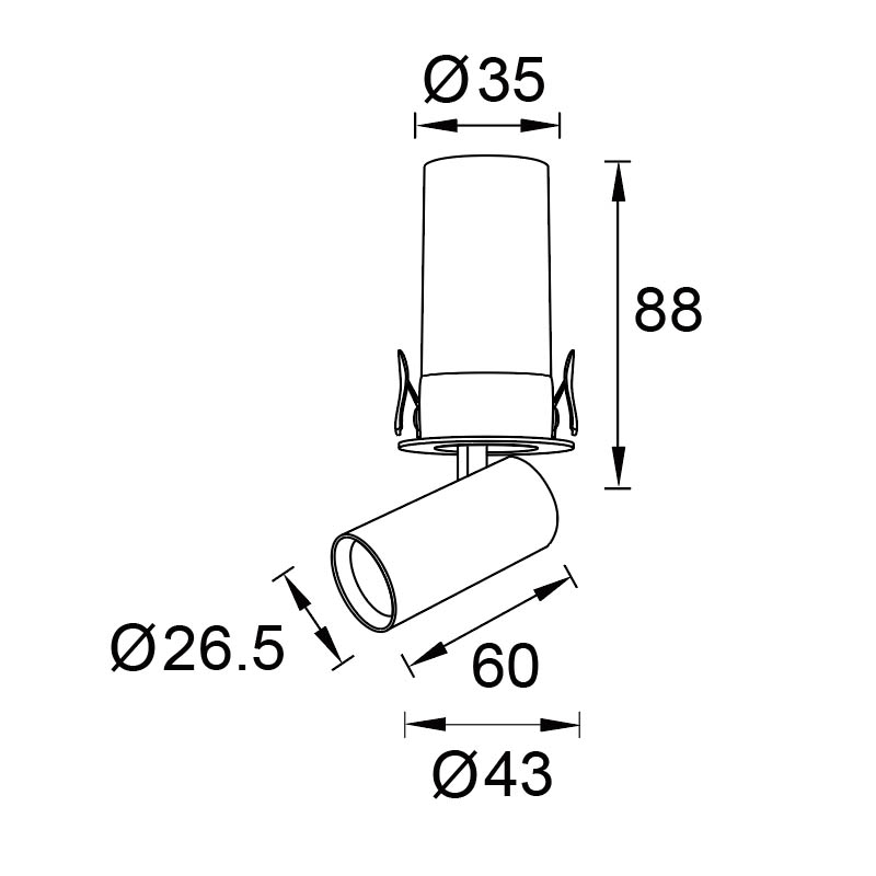 Встраиваемый спот Mantra Garda 9137 Встраиваемый спот Mantra Garda 9137