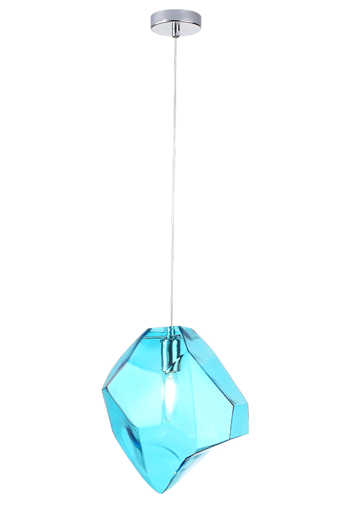 Подвесной светильник Crystal Lux NUESTRO SP1 CHROME/BLUE Подвесной светильник Crystal Lux NUESTRO SP1 CHROME/BLUE
