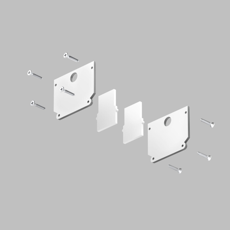 Комплект торцевых заглушек Denkirs TR2025-WH Комплект торцевых заглушек Denkirs TR2025-WH