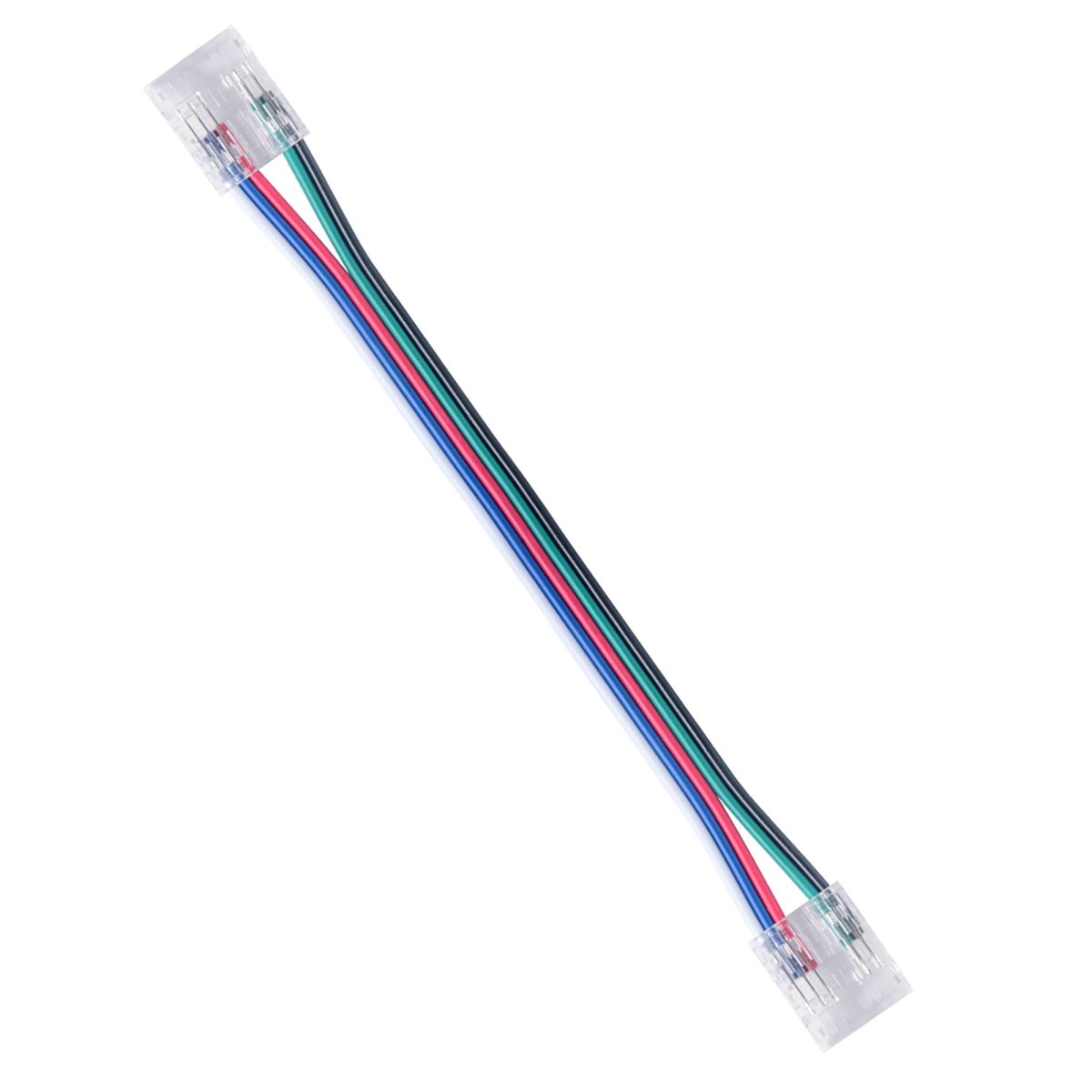 Коннектор прокалывающий 4 pin для гибкого соединения RGB LED ленты 10мм, тип COB длина провода 150мм Apeyron 09-164