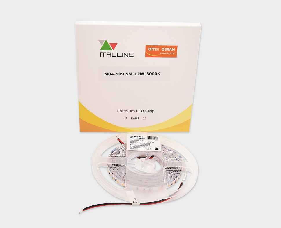 Светодиодная лента Italline M04-509 5M-12W-3000K Светодиодная лента Italline M04-509 5M-12W-3000K