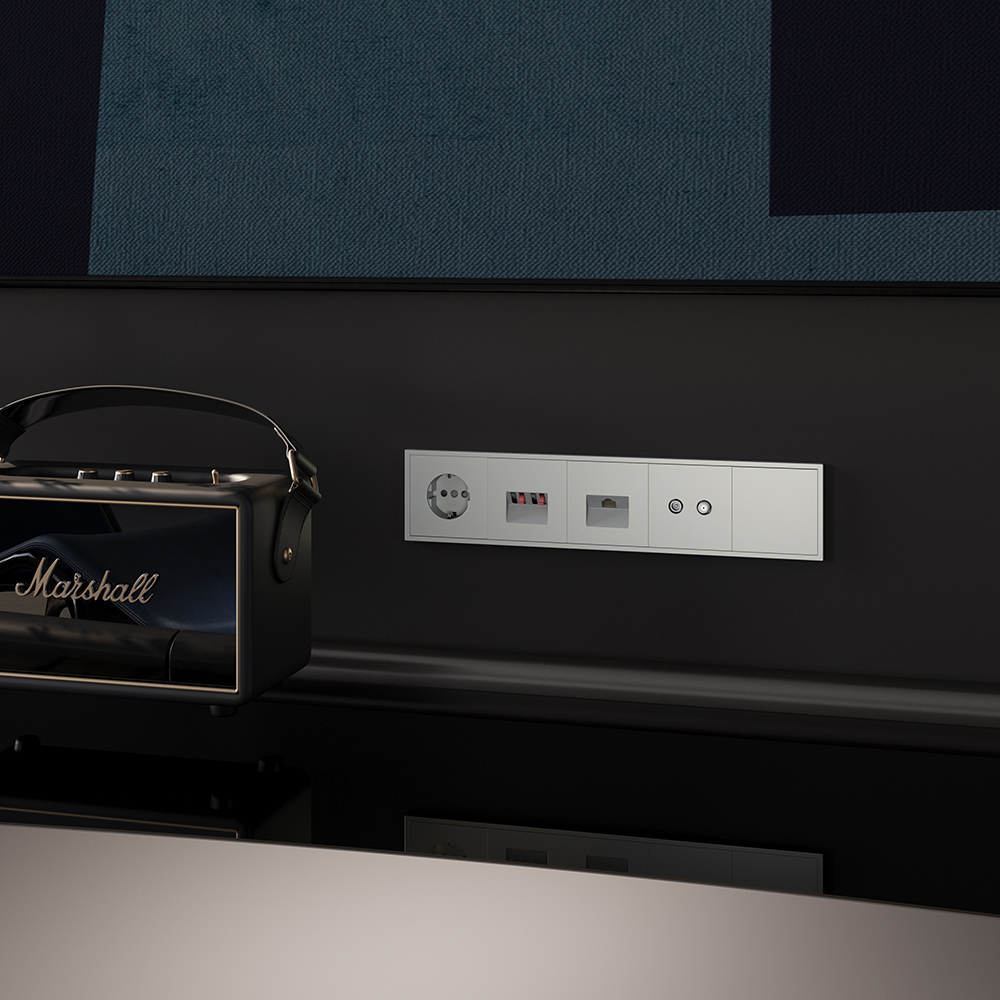 Розетка компьютерная Voltum S70 VLS060105 (сталь)