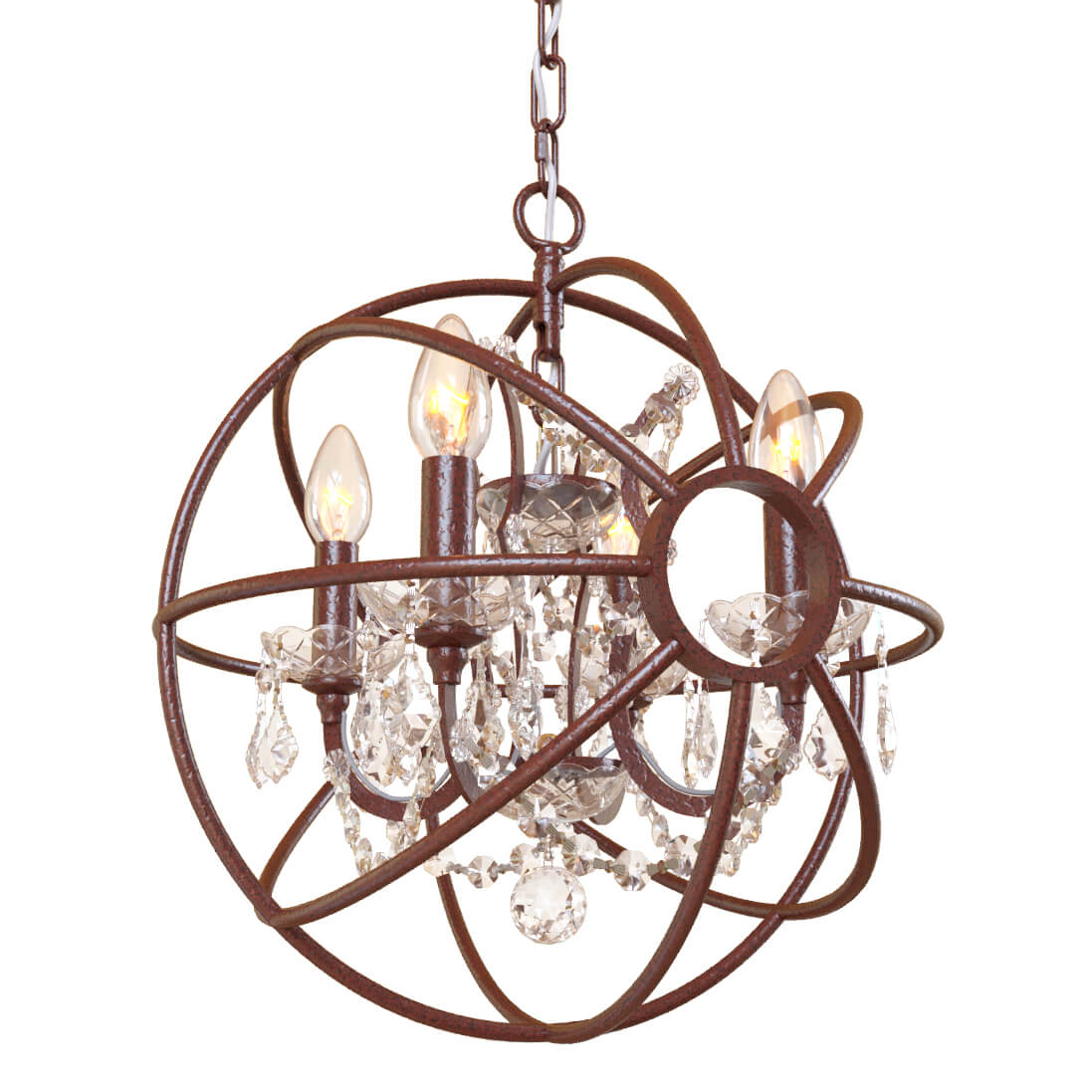 Подвесная люстра LOFT IT Foucaults orb crystal Loft1897/4