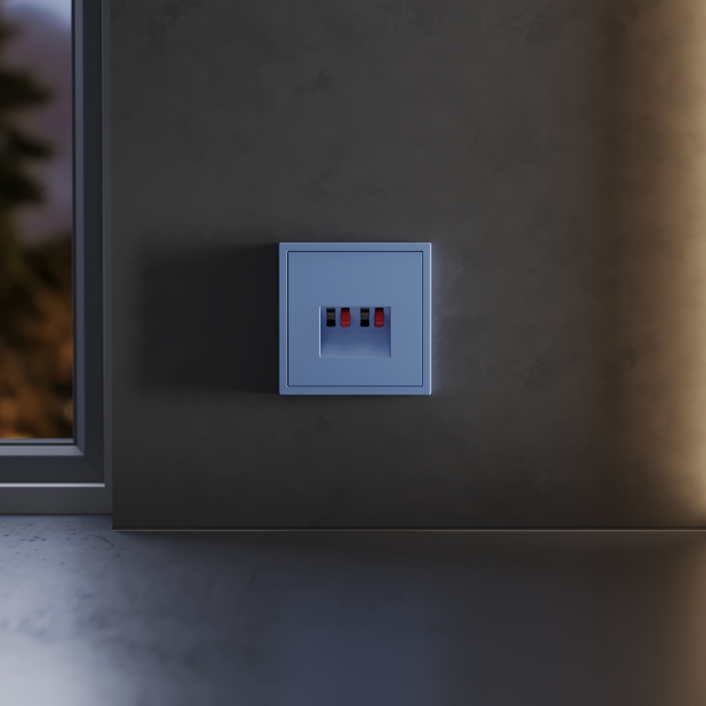 Накладка для розетки акустической 4-местной  Voltum S70 (деним) VLS001515