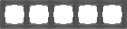 Рамка на 5 постов, серо-коричневый, поликарбонат, Snabb Basic, WL03-Frame-05