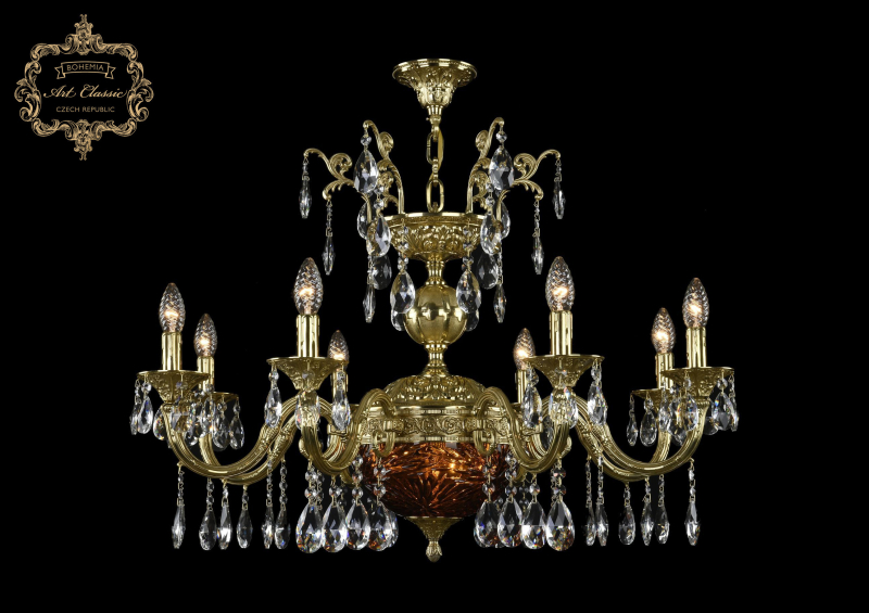 Подвесная люстра Art Classic 31.29.8.CK250SP.250GL.G.Sp.Amber.1A